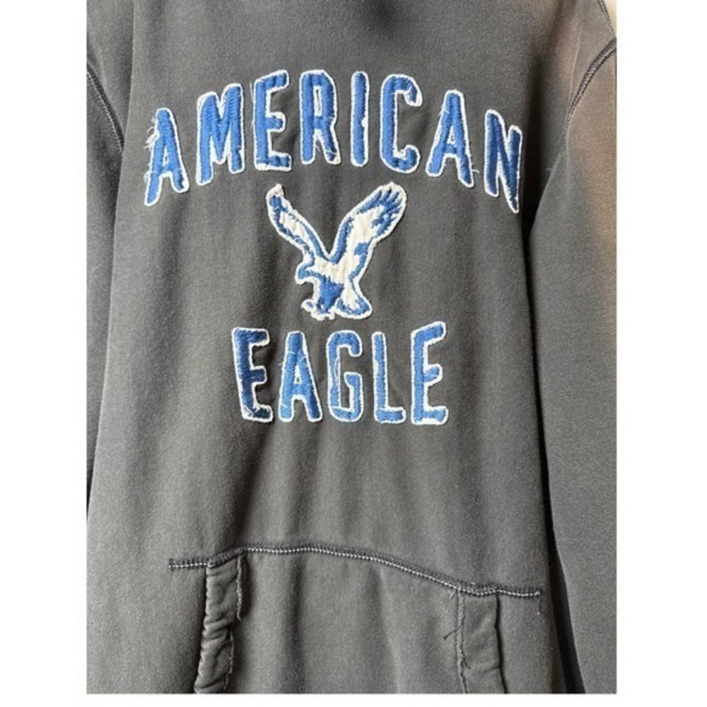 Vintage American Eagle, Y2K, Puff Print, Fleece, Hoodie XLTL, Grunge,‎ Oversized